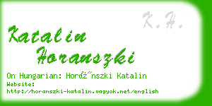 katalin horanszki business card